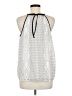 Ann Taylor LOFT Silver Sleeveless Blouse Size M - photo 2