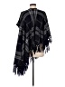 Unbranded 100% Acrylic Blue Black Poncho One size (estimated) - photo 2