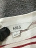 M&S 100% Cotton Stripes Burgundy Pullover Sweater Size 4 - photo 7