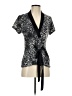 BCBGMAXAZRIA Black Short Sleeve Top Size S - photo 1