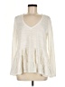Deletta Ivory Long Sleeve Top Size M - photo 1
