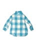 Crewcuts Checkered-gingham Blue Long Sleeve Button-Down Shirt Size 2 - photo 1