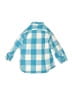 Crewcuts Checkered-gingham Blue Long Sleeve Button-Down Shirt Size 2 - photo 2