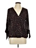 West Kei 100% Polyester Brown 3/4 Sleeve Blouse Size L - photo 1