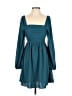 Unbranded 100% Polyester Solid Teal Cocktail Dress Size XS - photo 1