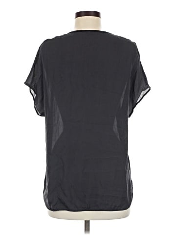 Vince. Short Sleeve Silk Top (view 2)