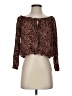 Rewind 100% Rayon Brown Long Sleeve Blouse Size S - photo 1