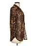 Ellison Animal Print Brown Long Sleeve Blouse Size S - photo 4