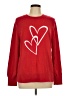 Time and Tru Hearts Red Pullover Sweater Size XL - photo 1