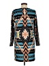 Assorted Brands Print Teal Casual Dress Size M - photo 2