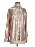 Anthropologie Metallic Silver Long Sleeve Blouse Size S - photo 1