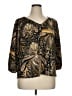 MELLODAY Gold 3/4 Sleeve Blouse Size XL - photo 1