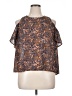 Xhilaration Brown Short Sleeve Blouse Size XL - photo 1
