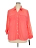 Rebecca Malone 100% Polyester Polka Dots Orange 3/4 Sleeve Blouse Size 2X - photo 1