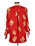 West Kei 100% Polyester Red 3/4 Sleeve Blouse Size L - photo 2