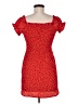Polly 100% Polyester Red Casual Dress Size 6 - photo 2