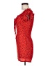 Polly 100% Polyester Red Casual Dress Size 6 - photo 5
