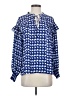 Counterparts 100% Polyester Blue Long Sleeve Blouse Size S - photo 1