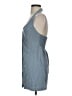 Monteau Blue Sleeveless Button-Down Shirt Size S - photo 5