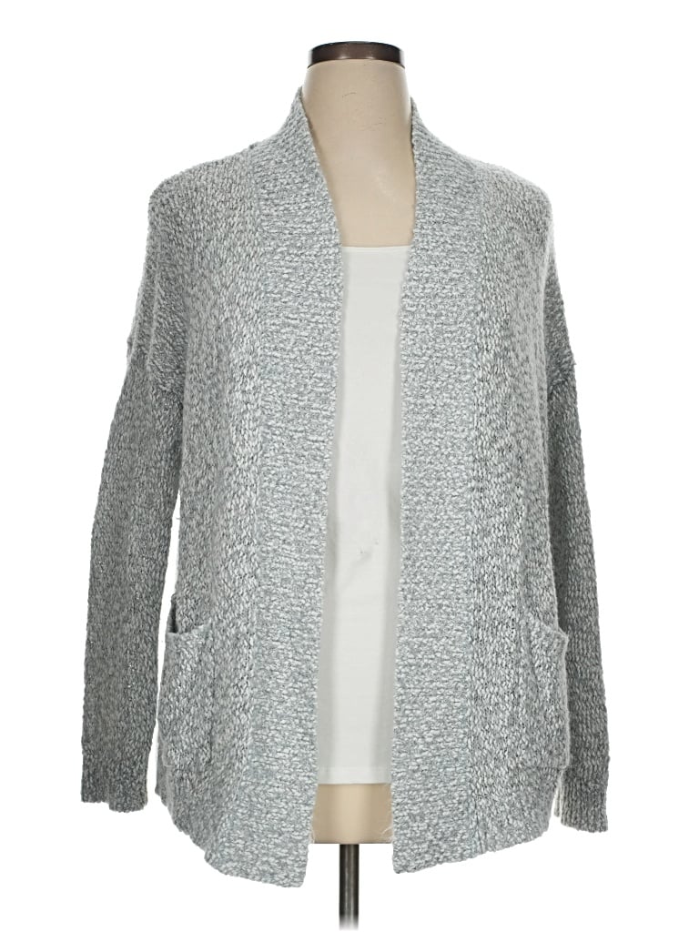 Pre-owned Lou & Grey Cardigan Sweater In Gray