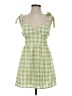 Kittenish Checkered-gingham Green Casual Dress Size S - photo 1