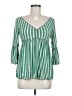 Studio M Green 3/4 Sleeve Blouse Size M - photo 1