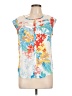 Candie's 100% Polyester Tropical White Sleeveless T-Shirt Size L - photo 1