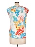 Candie's 100% Polyester Tropical White Sleeveless T-Shirt Size L - photo 2