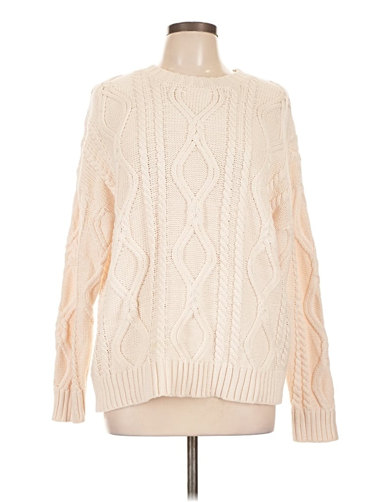 Pre-owned Trendy Queen Turtleneck Sweater In Ivory