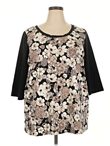 Isaac Mizrahi LIVE! 3/4 Sleeve T-Shirt (view 1)