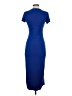 Unbranded Solid Blue Casual Dress Size S - photo 2