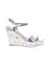 Black Swan Paisley White Silver Wedges Size 11 - photo 1