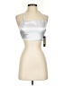 Nasty Gal Inc. 100% Polyester Silver Sleeveless Top Size 4 - photo 1