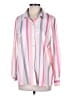 Unbranded 100% Polyester Stripes Pink Long Sleeve Blouse Size M - photo 1