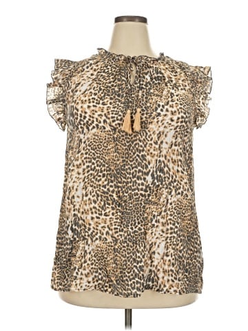 Indigo Rose Sleeveless Blouse (view 1)
