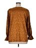 Bar III Brown Long Sleeve Blouse Size 1X - photo 2