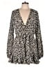 Luxxel 100% Polyester Animal Print Ivory Romper Size L - photo 1