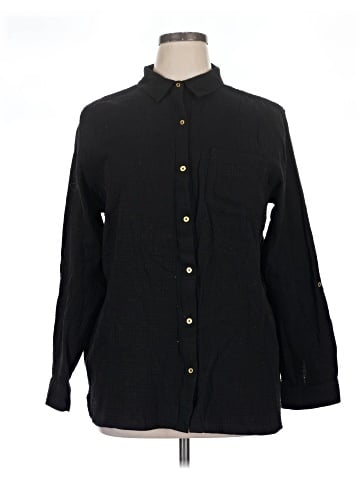Anne Klein Long Sleeve Button-Down Shirt (view 1)