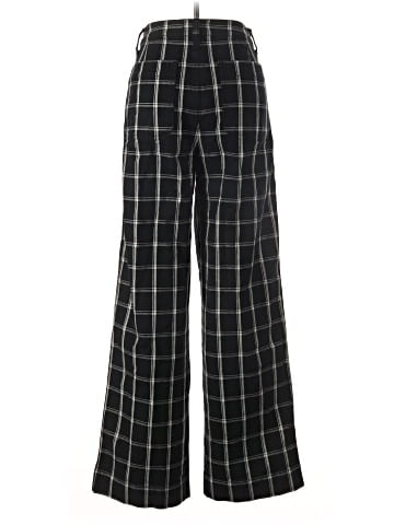 Madewell Slim Emmett Wide-Leg Full-Length Pants in Windowpane Check (view 2)