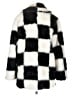 ASOS Checkered-gingham White Faux Fur Jacket Size 4 - photo 2