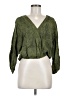 Khush 100% Rayon Green 3/4 Sleeve Blouse Size M - photo 1