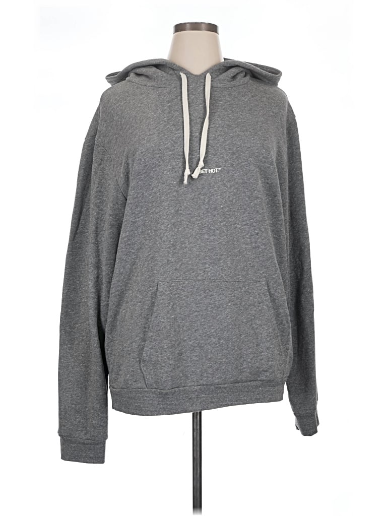 Pre-owned Assorted Brands Zip Up Hoodie In Gray