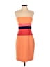 BCBGMAXAZRIA 100% Polyester Color Block Orange Cocktail Dress Size 4 - photo 1