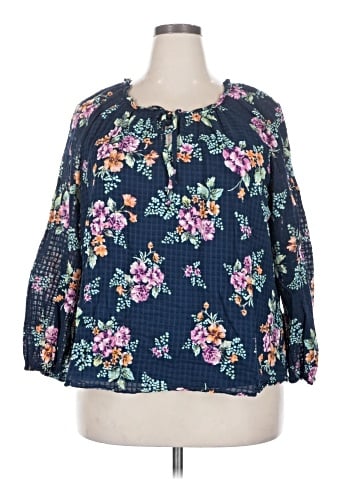 LC Lauren Conrad 3/4 Sleeve Blouse (view 1)