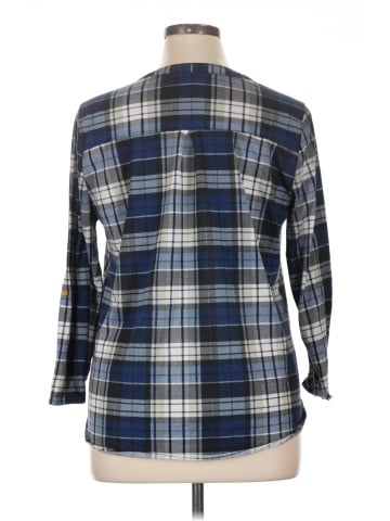 Always Indigo 3/4 Sleeve Blouse (view 2)