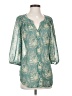 Bellatrix 100% Polyester Teal 3/4 Sleeve Blouse Size XS - photo 1