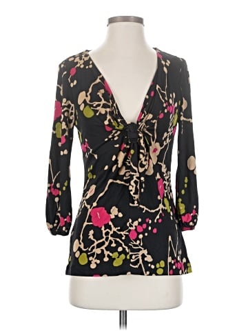 Trina Turk 3/4 Sleeve Silk Top (view 1)