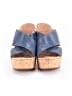 Born Crown 100% Leather Blue Wedges Size 5 - photo 2