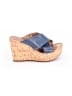 Born Crown 100% Leather Blue Wedges Size 5 - photo 1