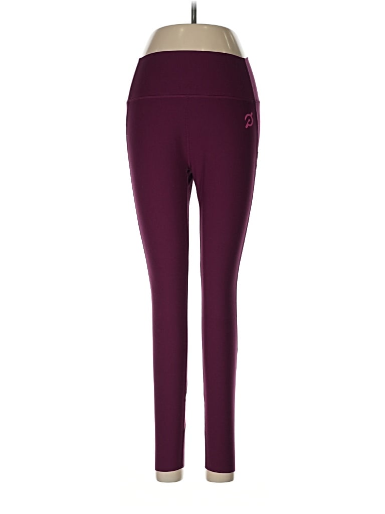 Pre-owned Peloton Active Pants In Burgundy